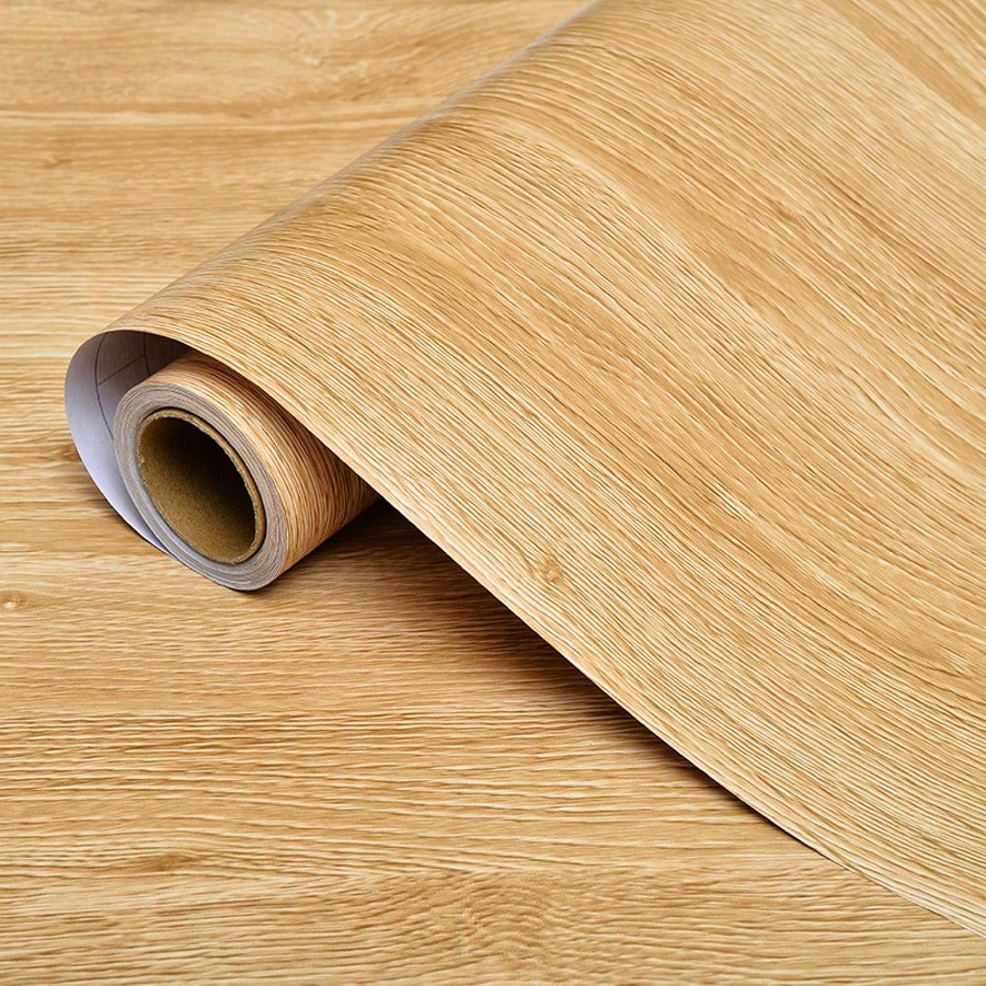 Vintage Fashion Wallpaper - 55cm Wide Wood Grain Vinyl Wallpaper