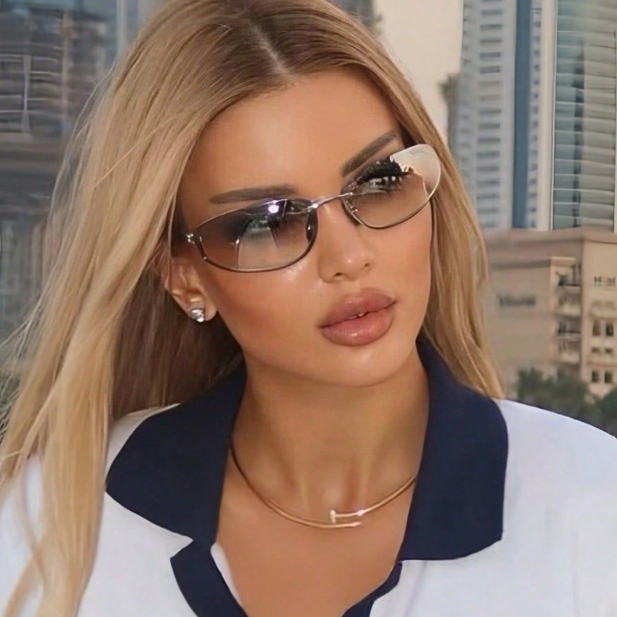 Vintage Fashion Influencers - New Luxury Vintage-Style Metal Thin-Frame ,