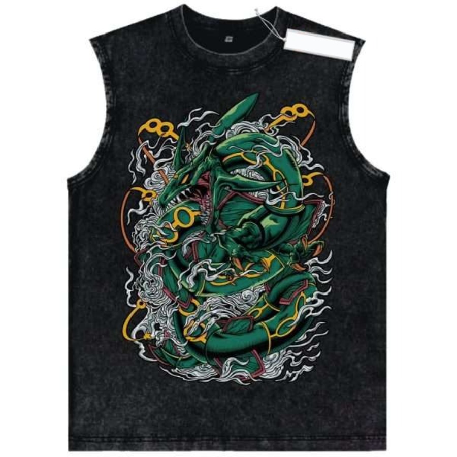 Vintage Fashion Japan - Vintage Washed Pokemon Character Tank Top