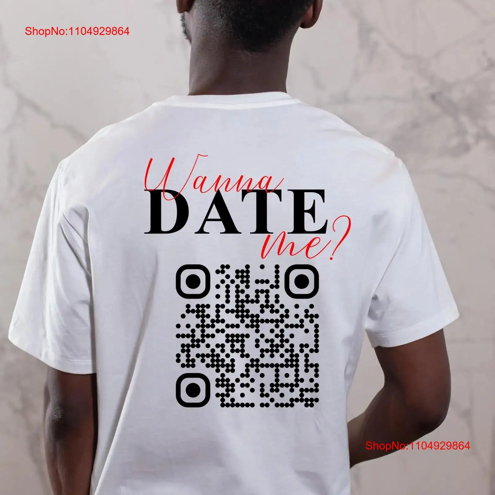 Vintage Fashion Jersey - Wanna Date Me QR Code T