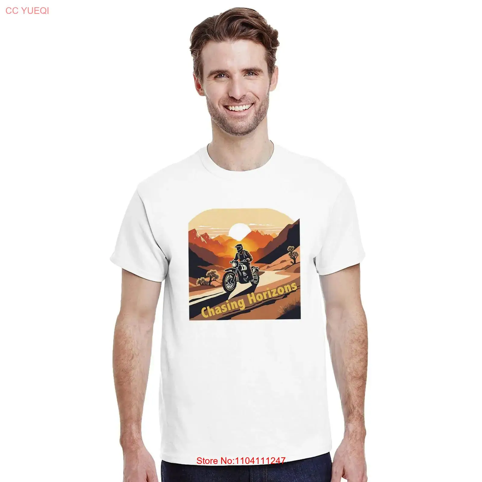 Vintage Vibes Fashion - T shirt motoravonturier De horizon najagen