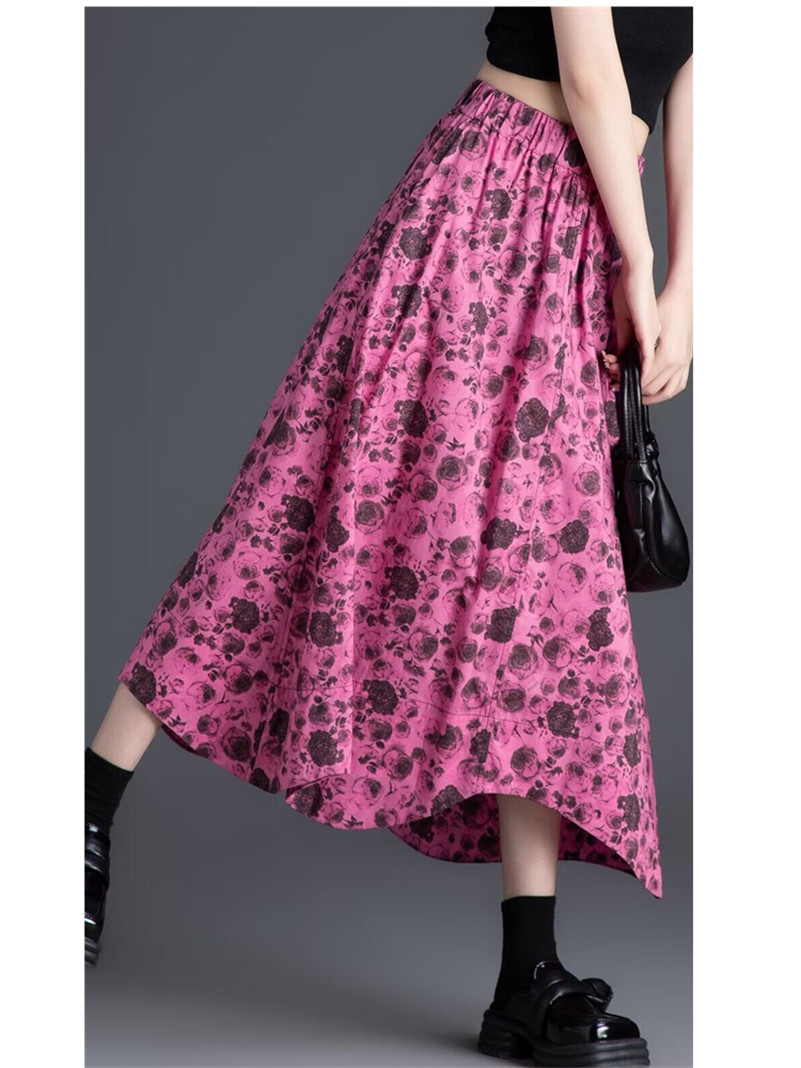 Vintage Y2K - Spring New Rose Skirts Women Fuschia