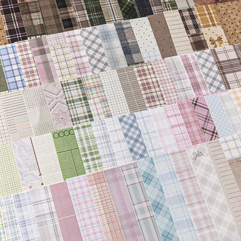 Vintage Fashion Magazine - 50pcs Creative Plaid Decor Scrapbook Vintage
