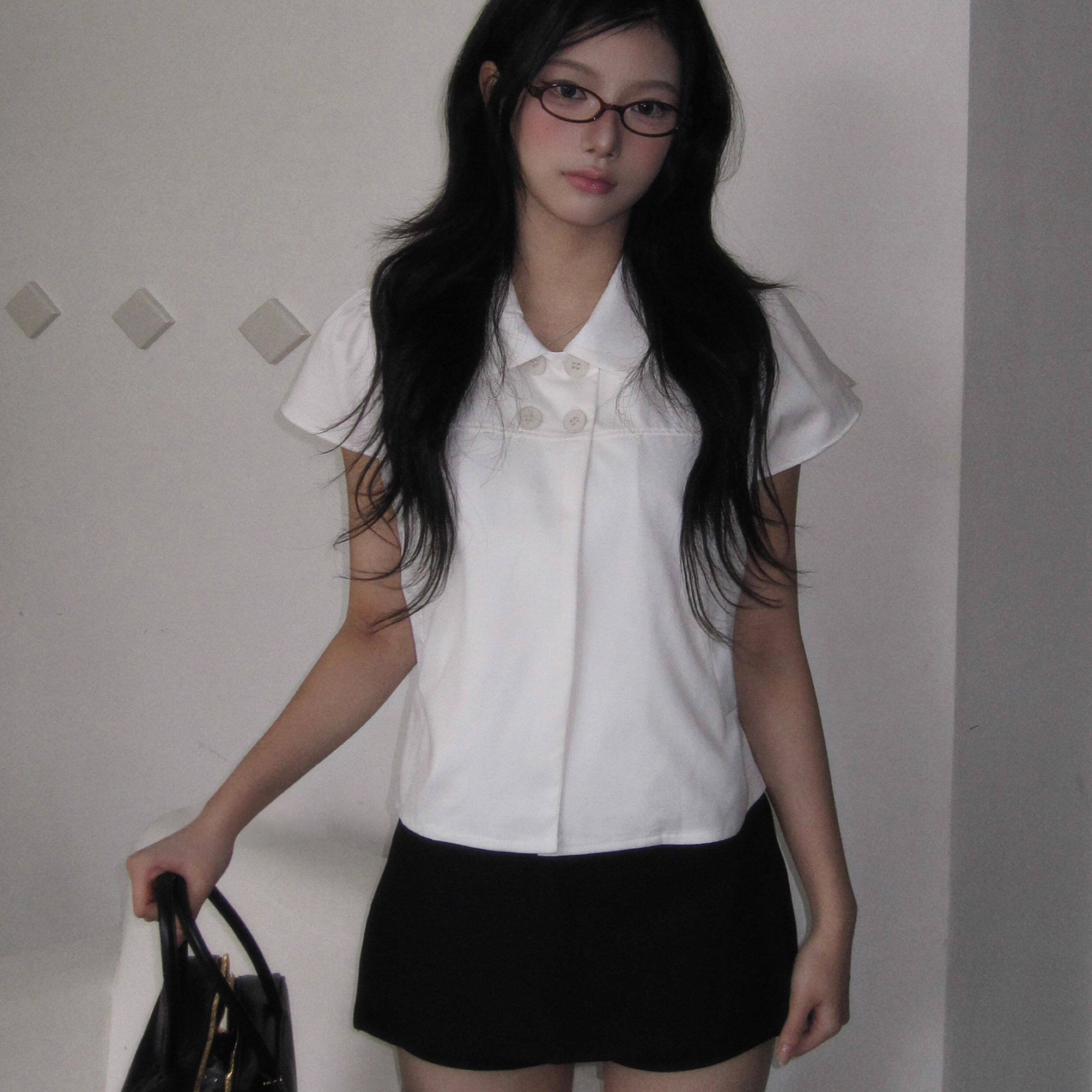 Vintage Fashion Bloggers - Vintage Doll Collar Casual Short Sleeve