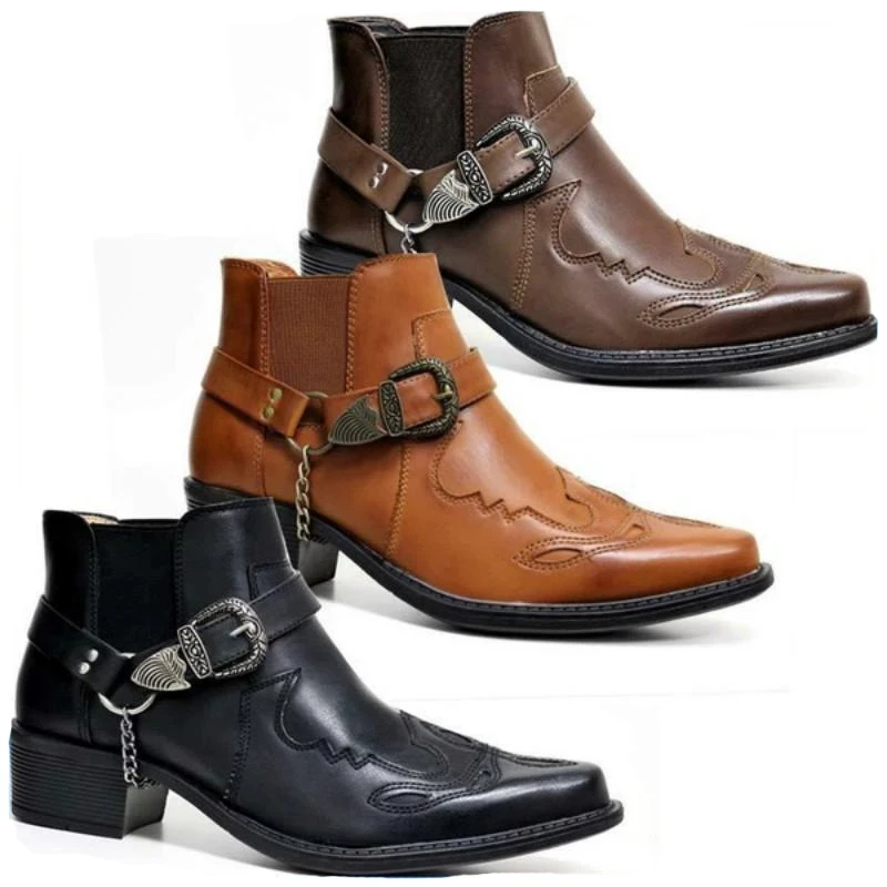 Vintage Fashion Mens - Fashion 2025 Men's Vintage Cowboy Boots