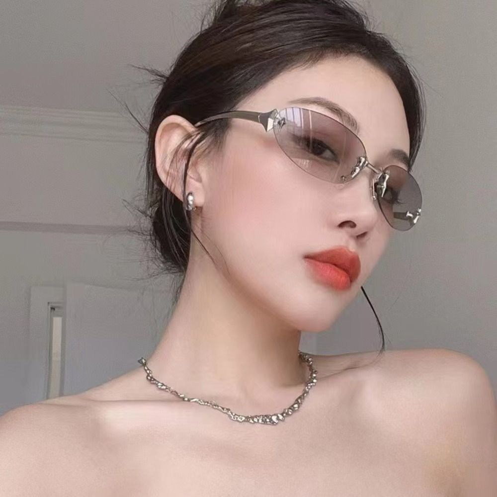 Y2K Style Frameless Sunglasses – Vintage Fashion Trends Bewertung und Preis