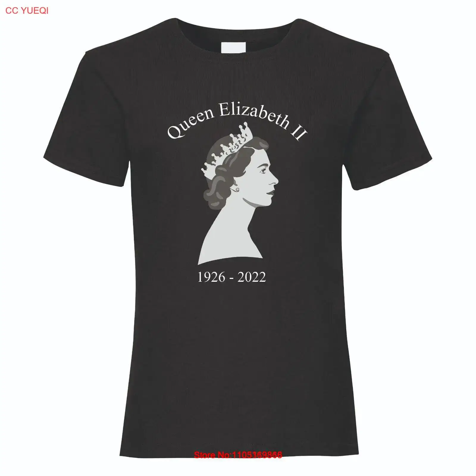 Queen Elizabeth II Black T Shi – Vintage Fashion Queen Bewertung und Preis