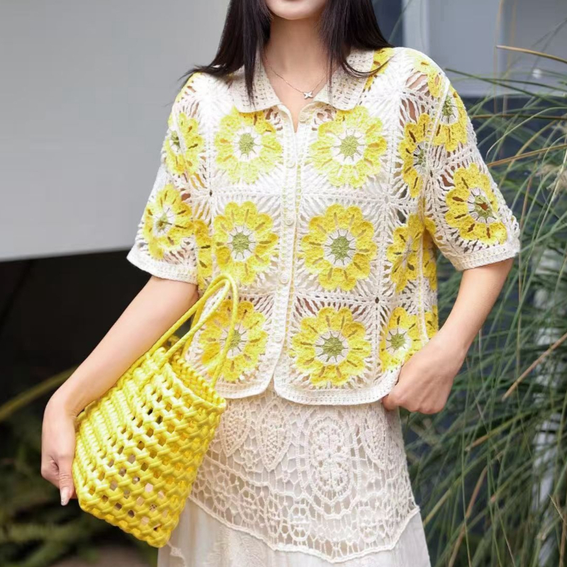 Granny Square Crochet Knit Pol – Crochet Top Boho Bewertung und Preis