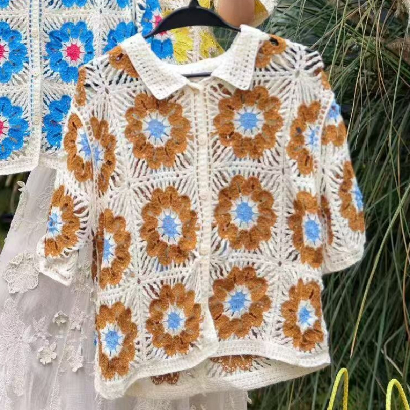 Granny Square Crochet Knit Pol – Crochet Top Boho Bewertung und Preis