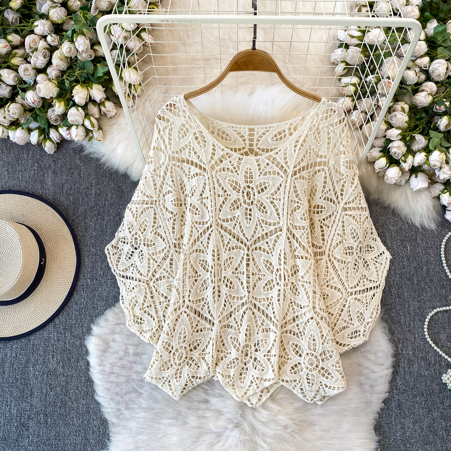 Crochet Lace Top Women Sheer O – Crochet Top Boho Bewertung und Preis