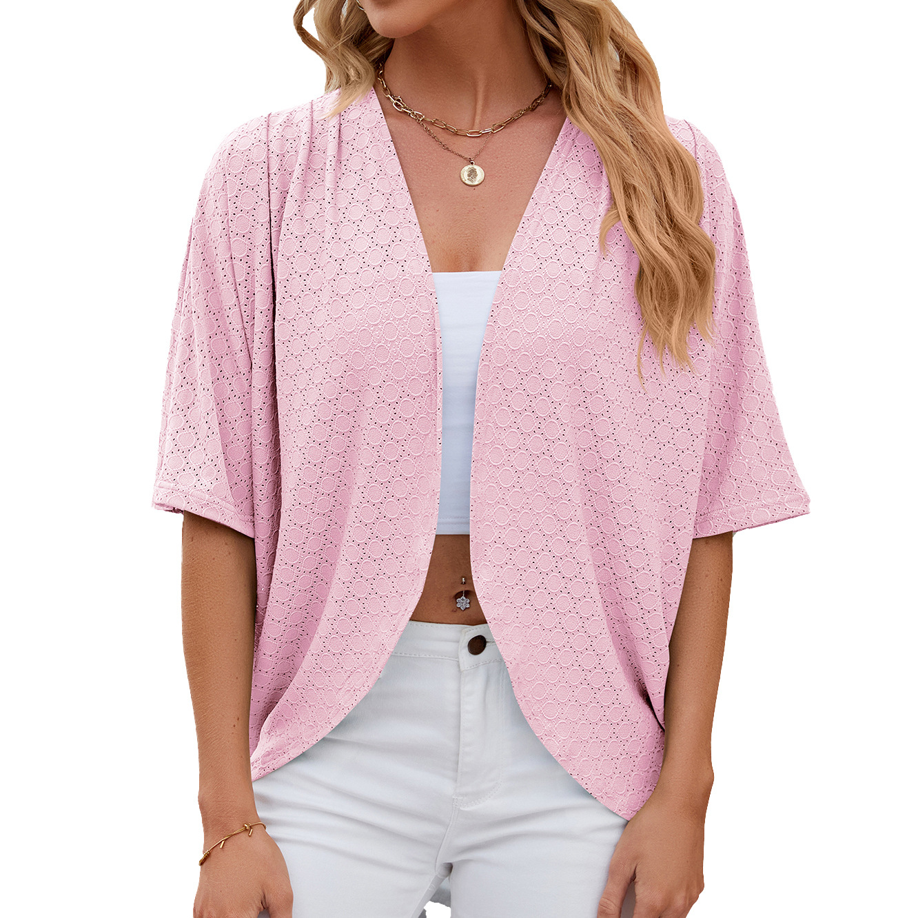 2024 Elegant Women's Mid Sleev – Crochet Top Boho Bewertung und Preis
