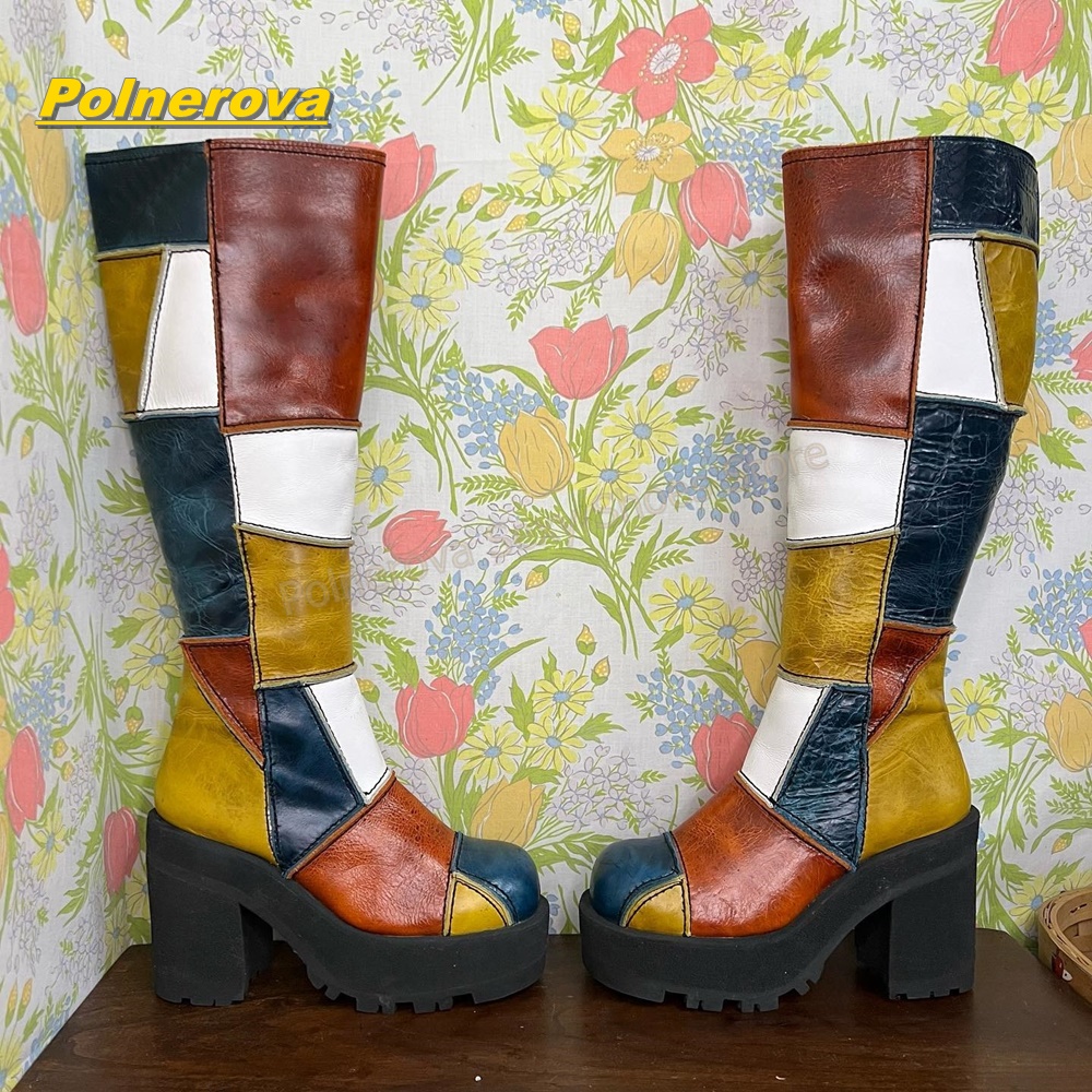Women Retro Patchwork Leather  – Vintage Y2K Bewertung und Preis
