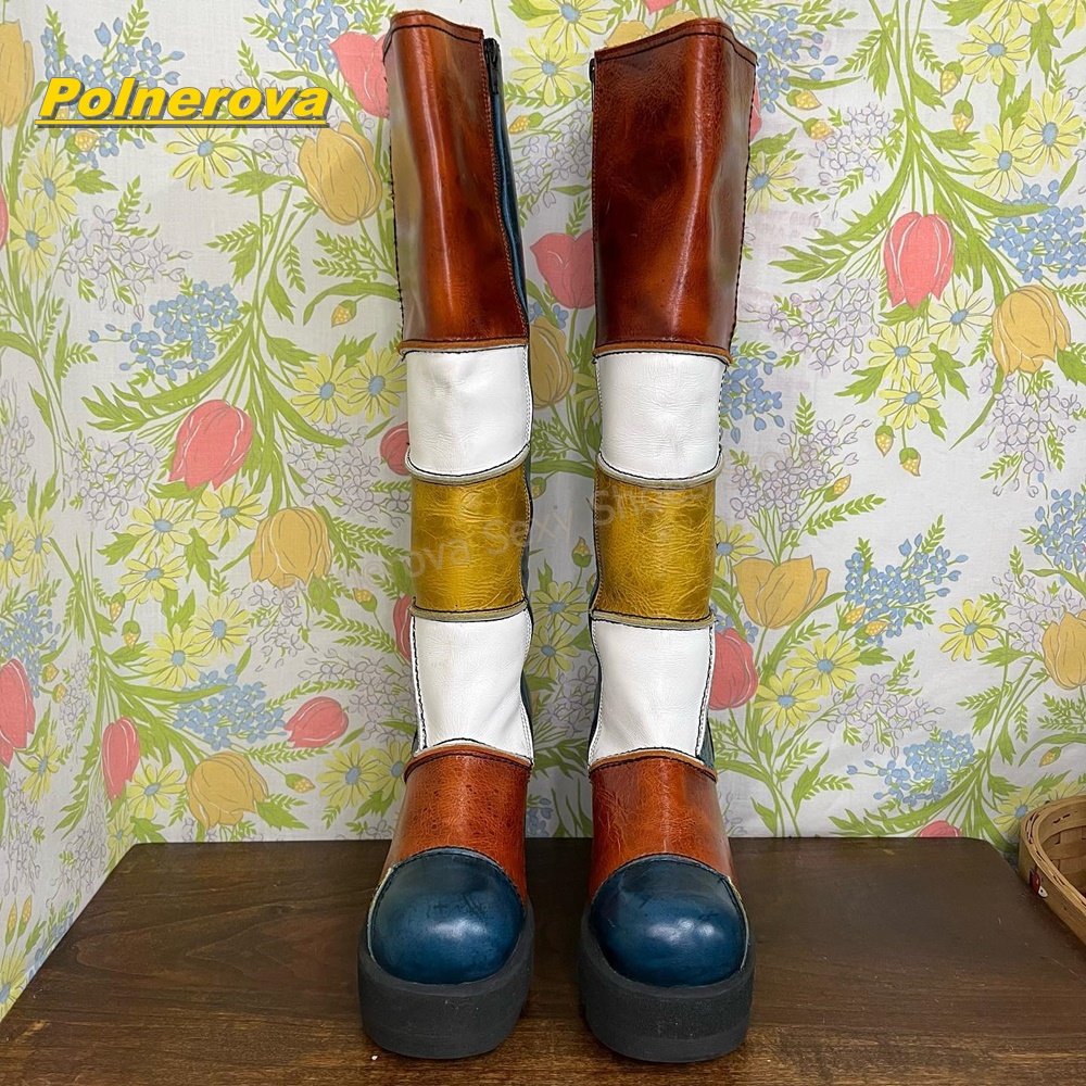Women Retro Patchwork Leather  – Vintage Y2K Bewertung und Preis