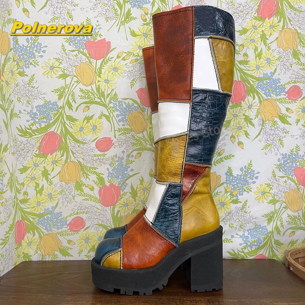 Women Retro Patchwork Leather  – Vintage Y2K Bewertung und Preis