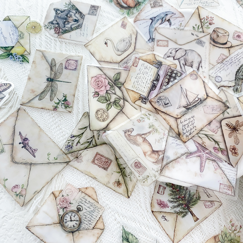 50PCS Vintage Envelope Transpa – Vintage Fashion Magazine Bewertung und Preis