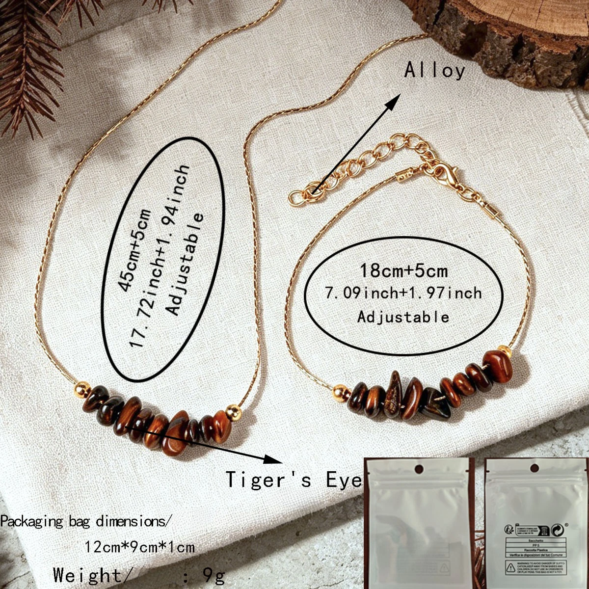 2pcs Women's Tiger's Eye Prote – Vintage Vibes Fashion Bewertung und Preis