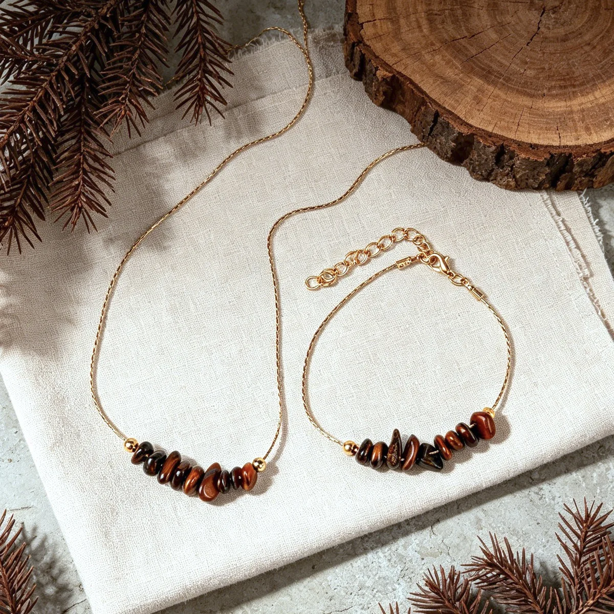 2pcs Women's Tiger's Eye Prote – Vintage Vibes Fashion Bewertung und Preis