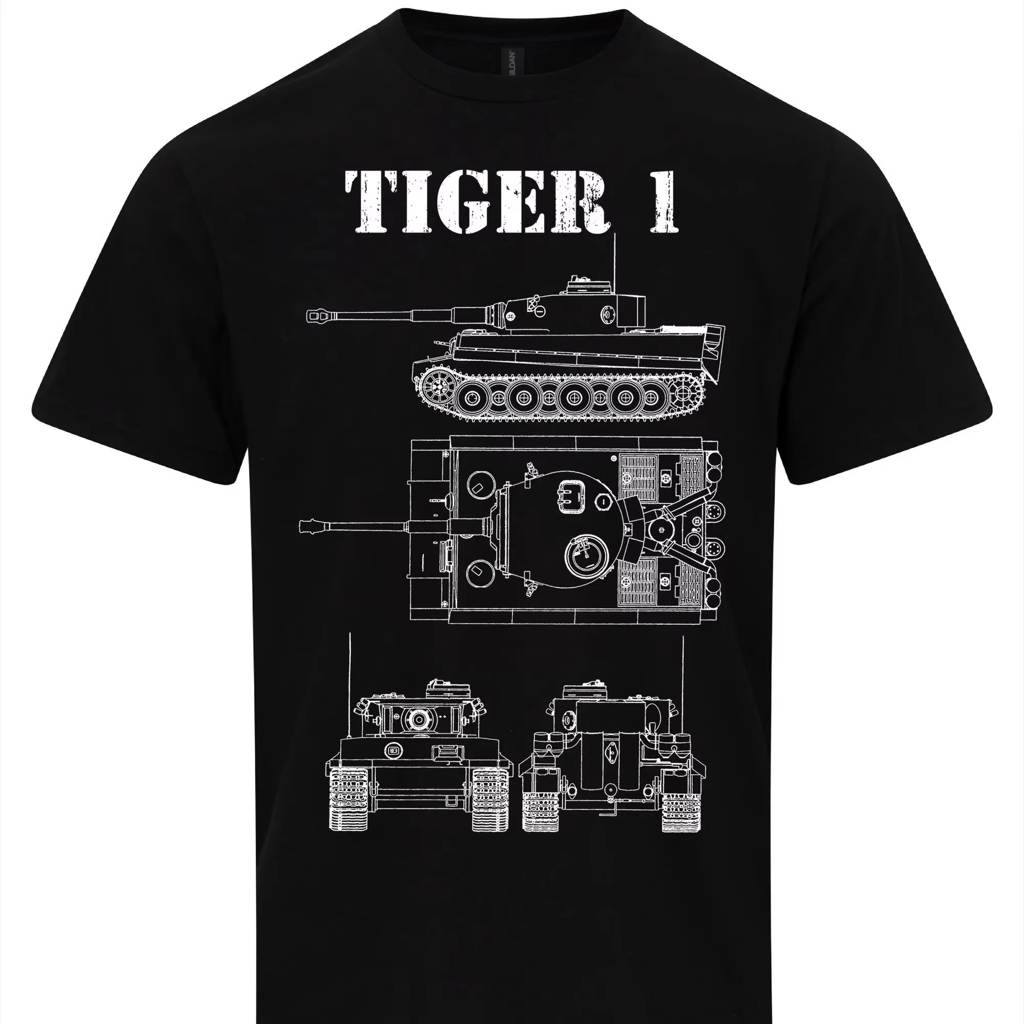 Tiger 1 Tank T-Shirt Technical – Vintage Fashion Drawings Bewertung und Preis
