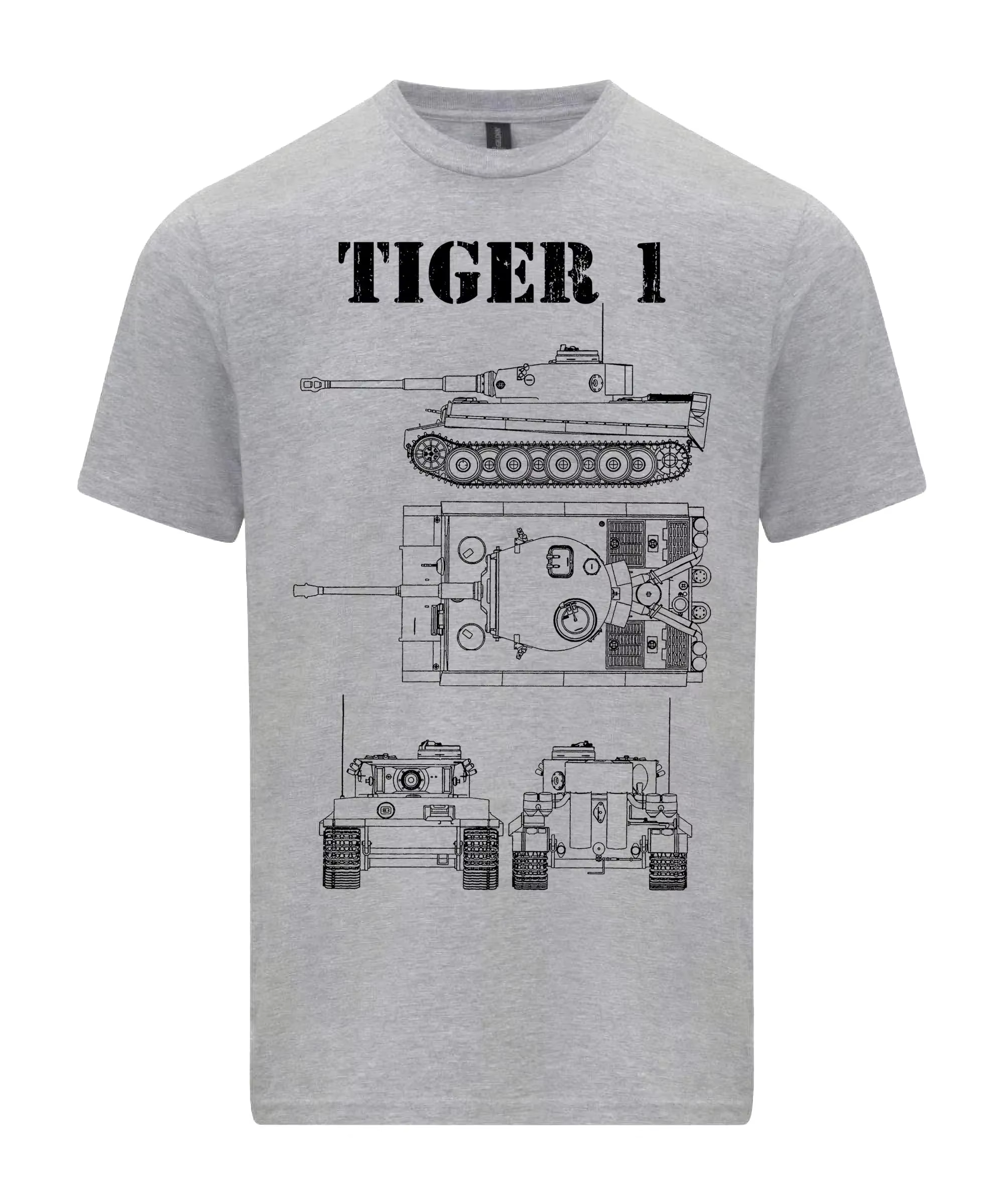 Tiger 1 Tank T-Shirt Technical – Vintage Fashion Drawings Bewertung und Preis
