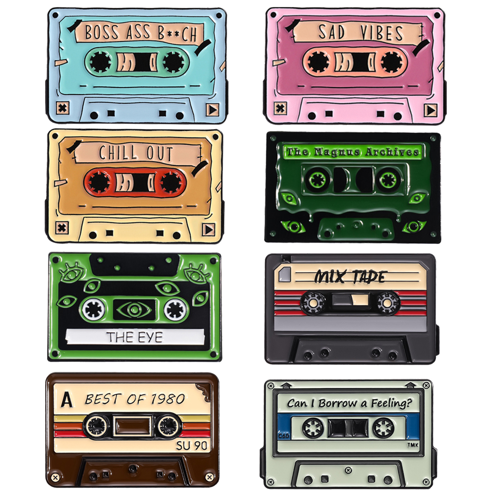 Vintage Music Tape Enamel Broo – Vintage Vibes Fashion Bewertung und Preis