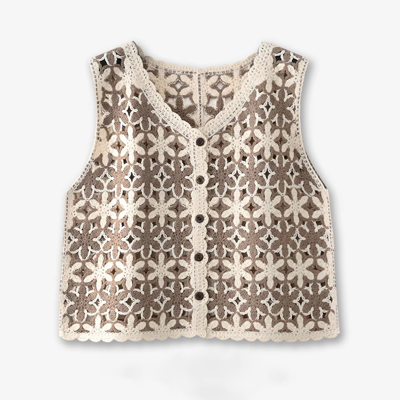 Floral Crochet Waistcoat Top f – Crochet Top Boho Bewertung und Preis
