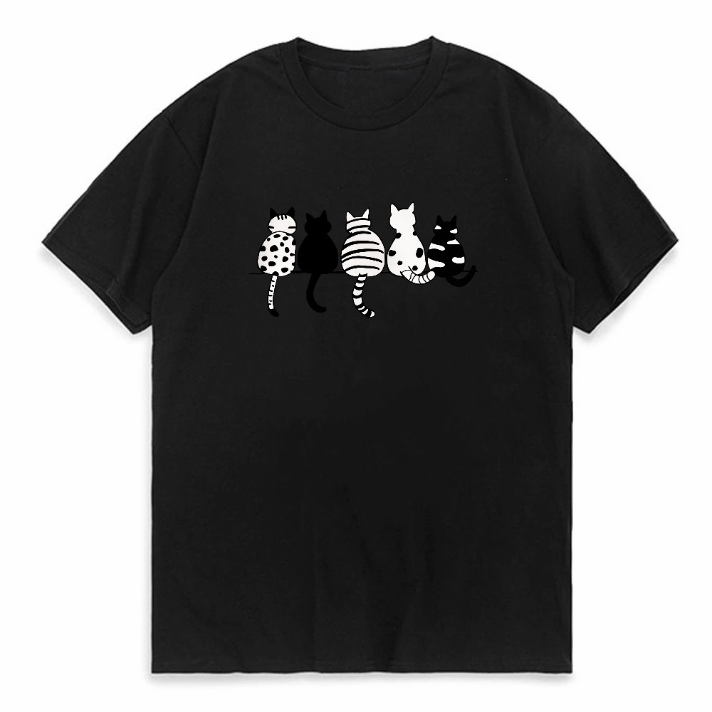 Cat Gang Drawing T-Shirt Women – Vintage Fashion Drawings Bewertung und Preis