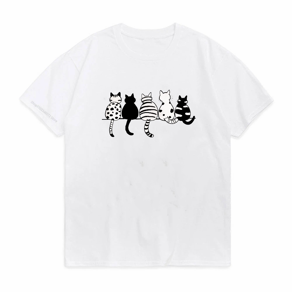 Cat Gang Drawing T-Shirt Women – Vintage Fashion Drawings Bewertung und Preis