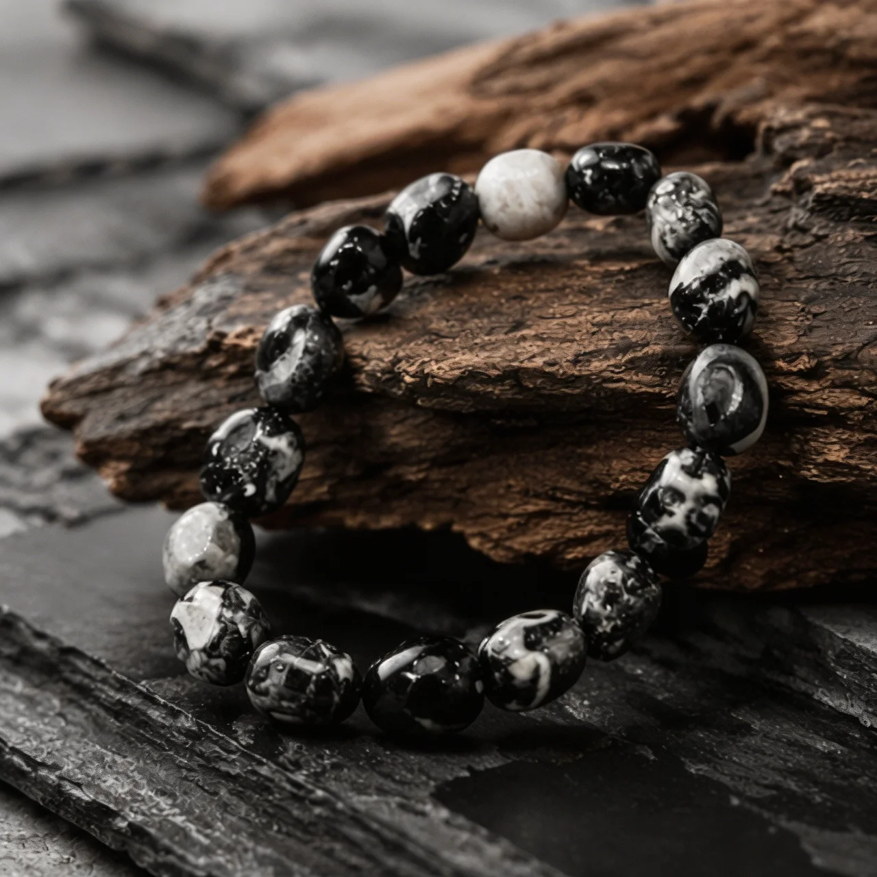 1pc 10Mm Zebra Stone Barrel Be – Vintage Vibes Fashion Bewertung und Preis