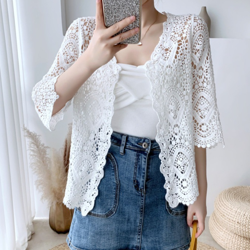 Open Front Crochet Knitted Car – Crochet Top Boho Bewertung und Preis