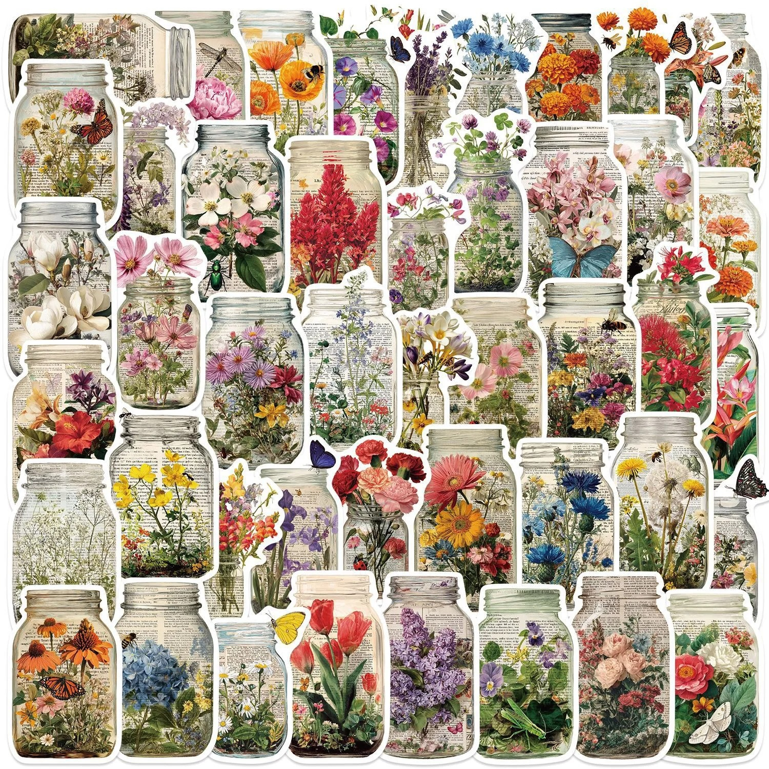 50pcs Vintage Bottle Flower St – Vintage Fashion Magazine Bewertung und Preis