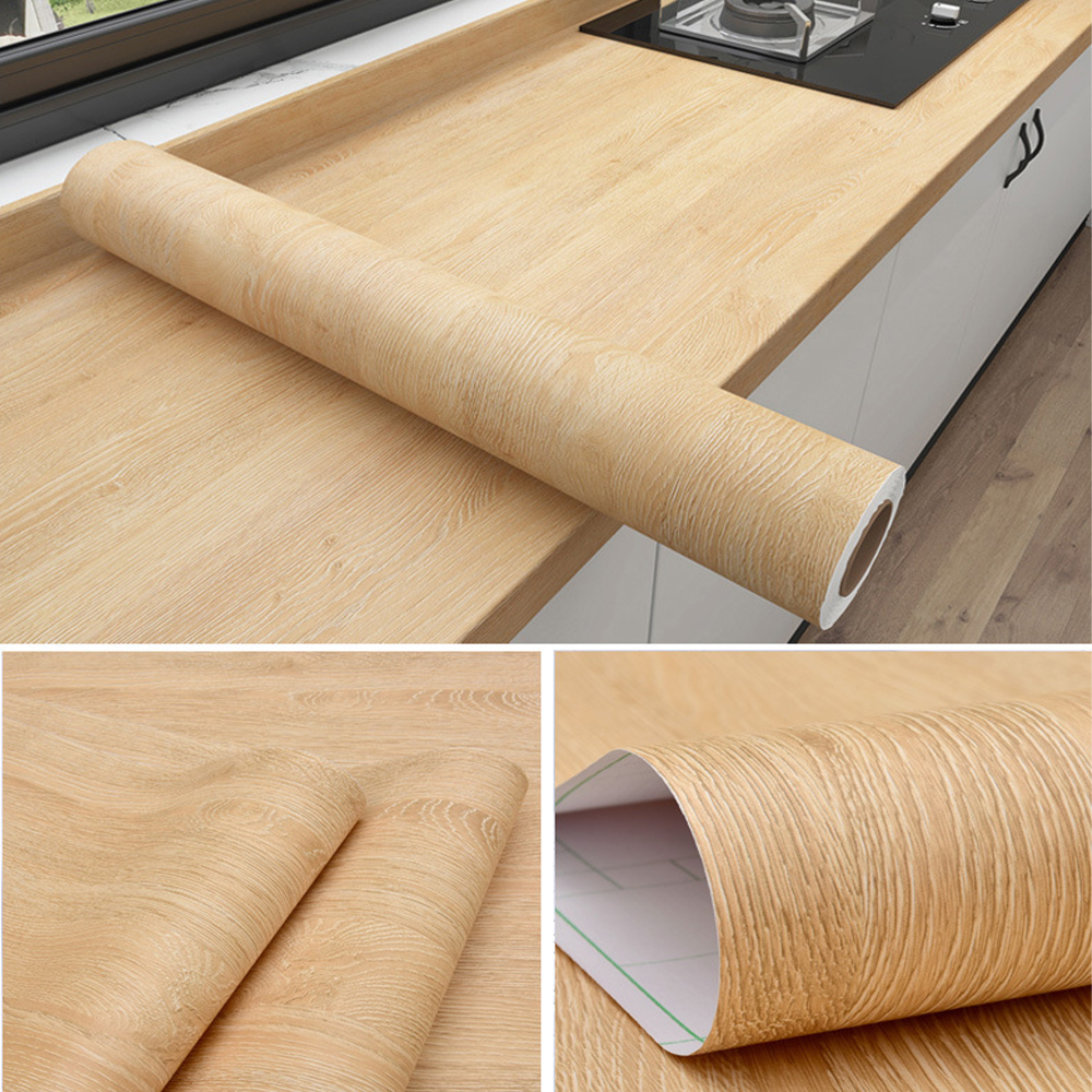 1pc Pvc Oil-proof Marble Wood  – Vintage Fashion Wallpaper Bewertung und Preis