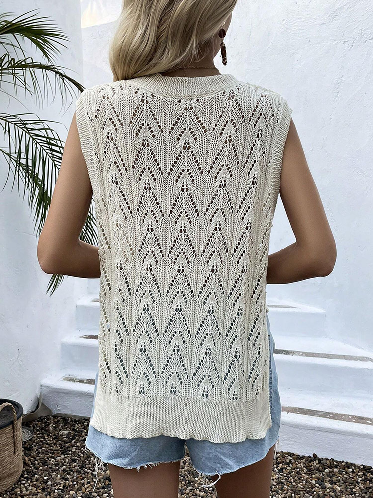 Women's Beige Crochet Vest Top – Crochet Top Boho Bewertung und Preis