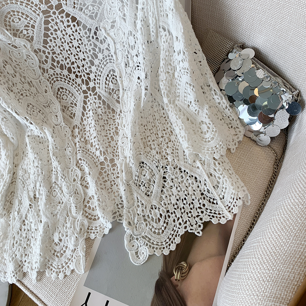Sheer Crochet Cardigan Open Fr – Crochet Top Boho Bewertung und Preis