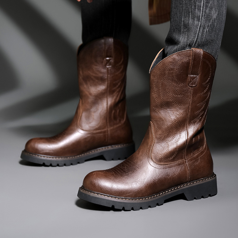 Fashion Mens Cowboy Boots New  – Vintage Fashion Mens Bewertung und Preis