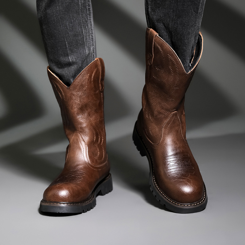 Fashion Mens Cowboy Boots New  – Vintage Fashion Mens Bewertung und Preis