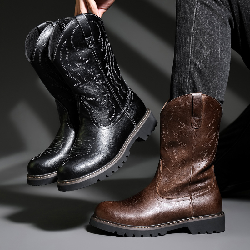 Fashion Mens Cowboy Boots New  – Vintage Fashion Mens Bewertung und Preis