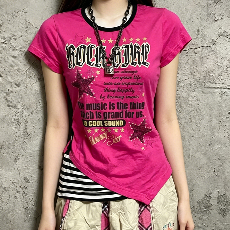 Y2K Summer Fake Two Pieces Cas – Vintage Y2K Bewertung und Preis