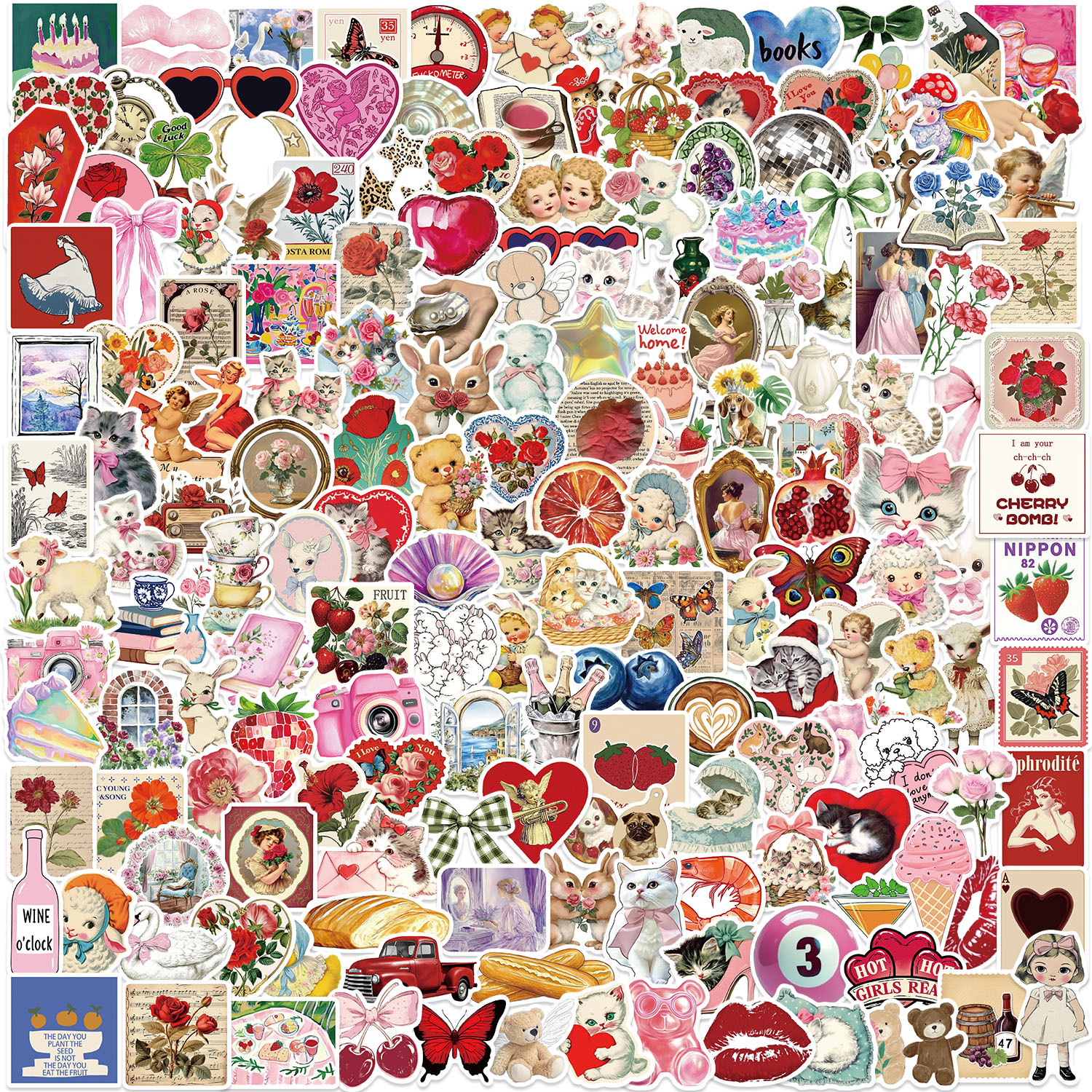 200Pcs Aesthetic Pinterest Sti – Vintage Fashion Pinterest Bewertung und Preis