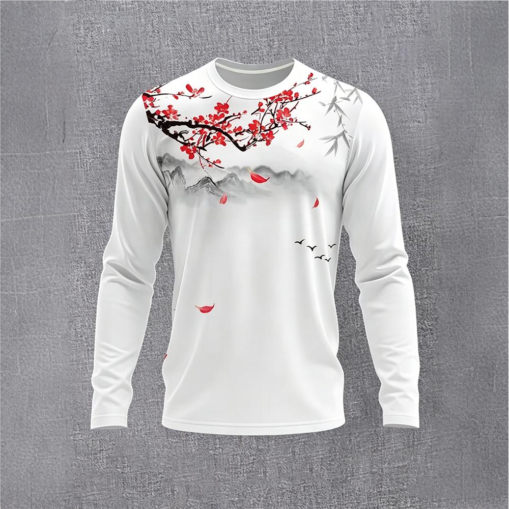Chinese Style Ink Plum Blossom – Vintage Fashion Mens Bewertung und Preis