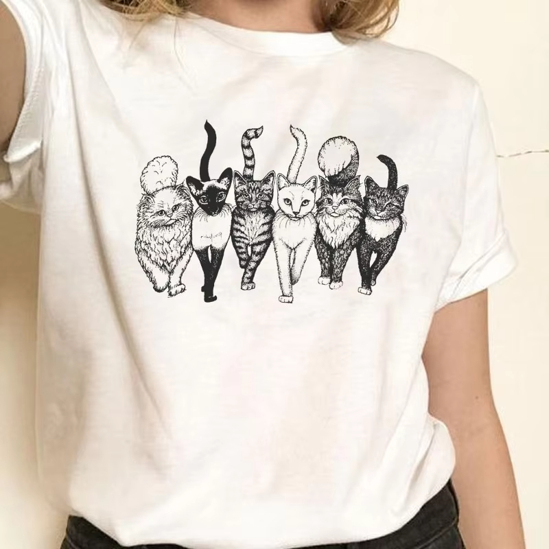 Cat Gang Drawing Women T-Shirt – Vintage Fashion Drawings Bewertung und Preis
