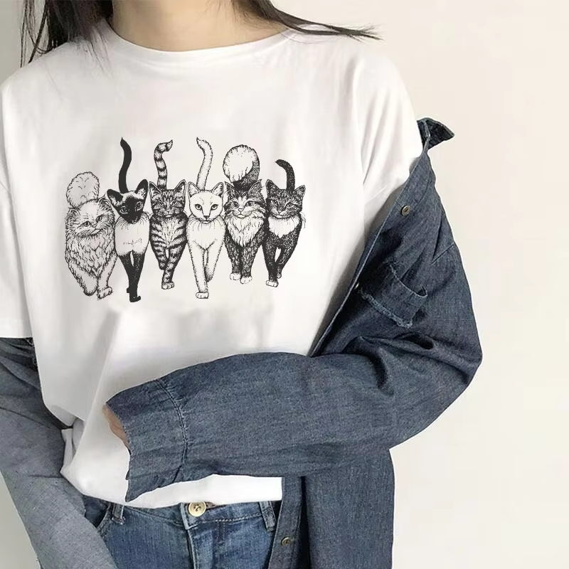 Cat Gang Drawing Women T-Shirt – Vintage Fashion Drawings Bewertung und Preis