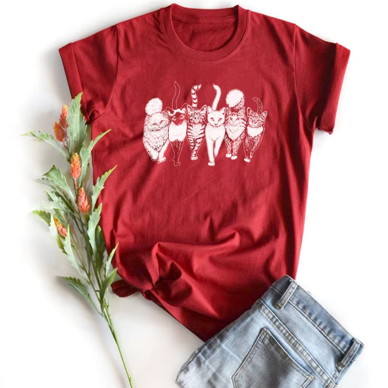 Cat Gang Drawing Women T-Shirt – Vintage Fashion Drawings Bewertung und Preis