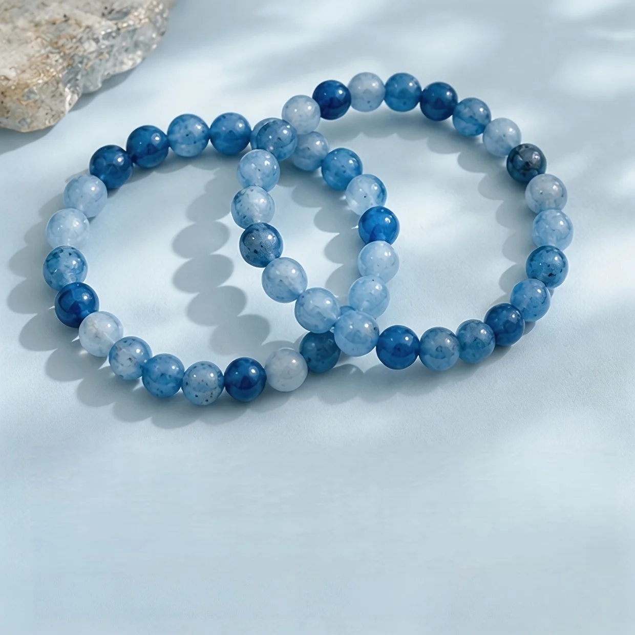 2pcs 8Mm Ocean Blue Aventurine – Vintage Vibes Fashion Bewertung und Preis