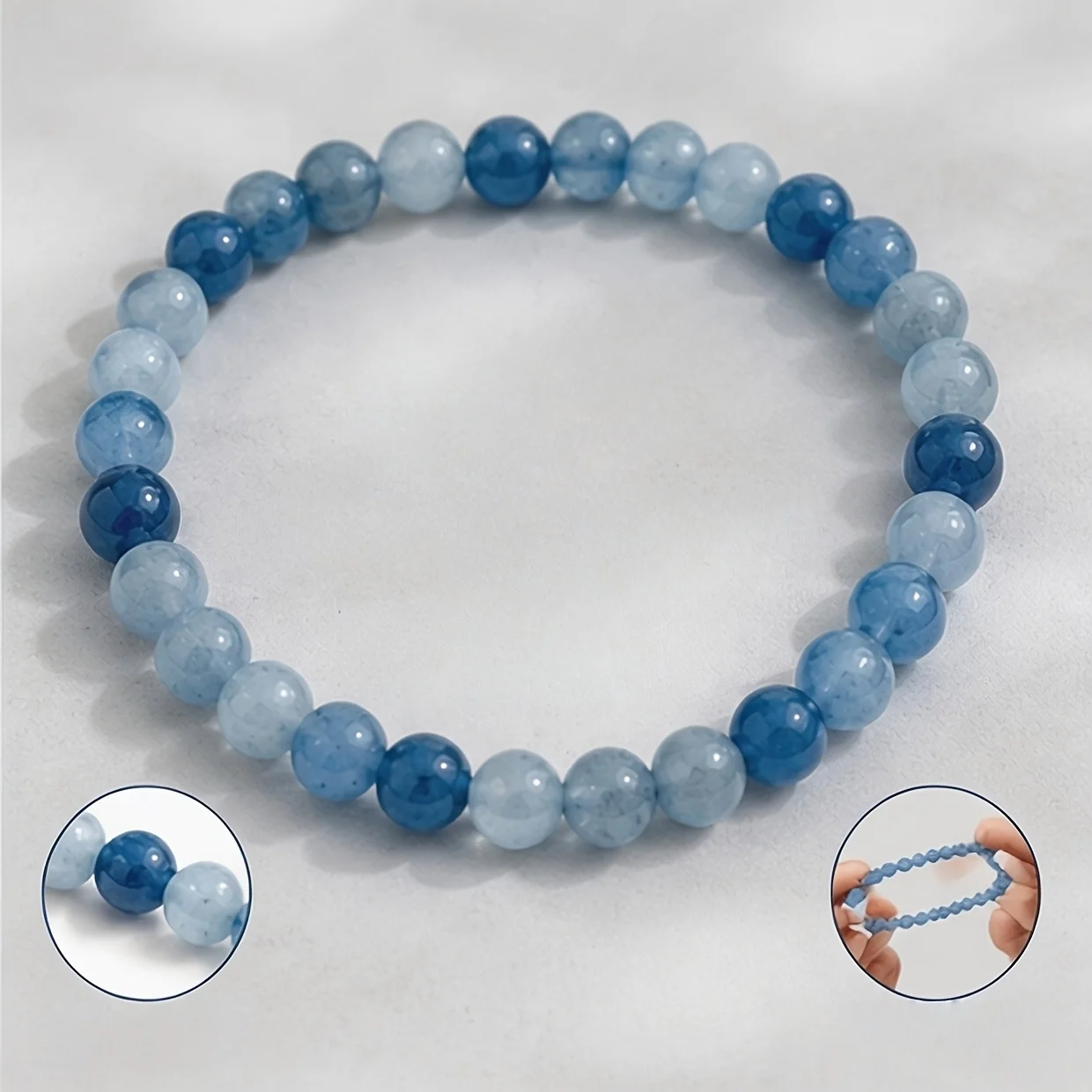 2pcs 8Mm Ocean Blue Aventurine – Vintage Vibes Fashion Bewertung und Preis