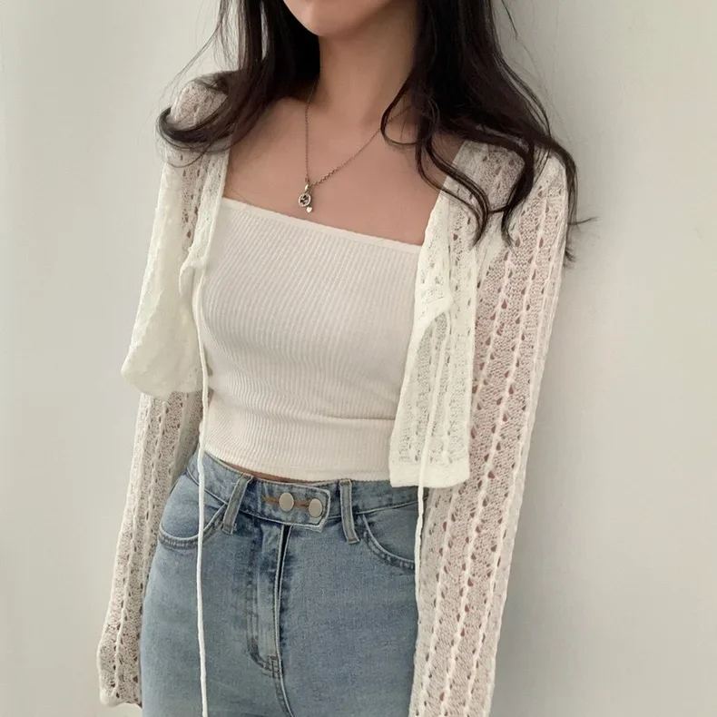 Women Tie Front Crop Cardigan  – Crochet Top Boho Bewertung und Preis