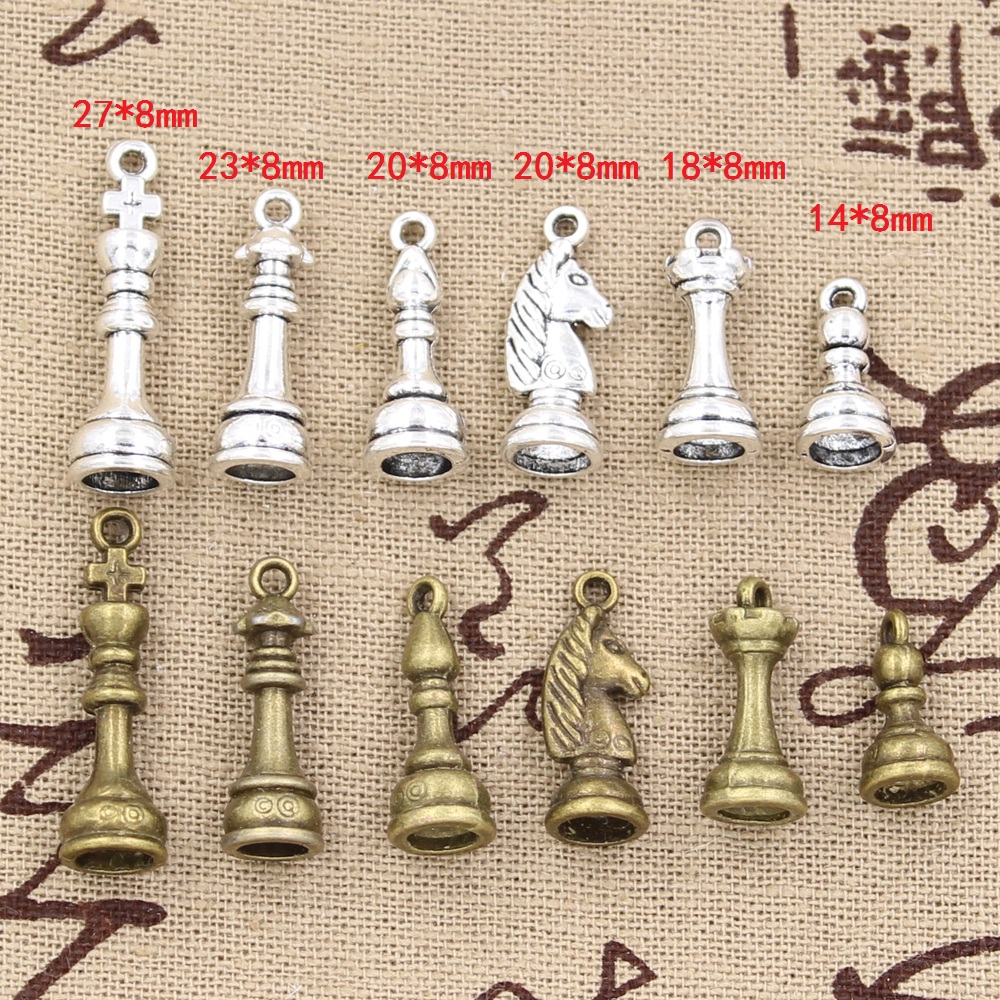 10pcs Charms Chess Knight Bish – Vintage Fashion Queen Bewertung und Preis