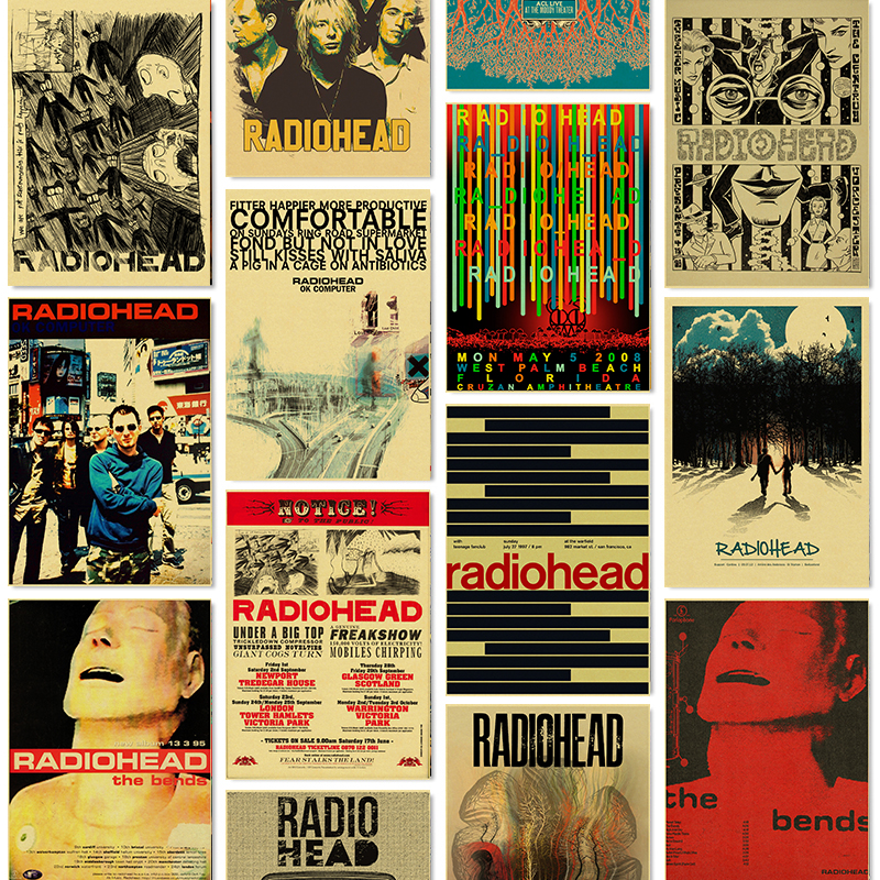 Rock Band Radiohead Music Art  – Vintage Fashion Wallpaper Bewertung und Preis