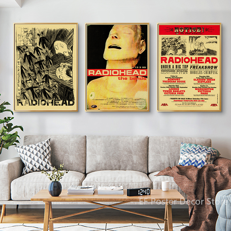 Rock Band Radiohead Music Art  – Vintage Fashion Wallpaper Bewertung und Preis