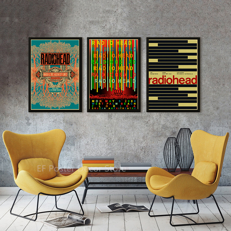 Rock Band Radiohead Music Art  – Vintage Fashion Wallpaper Bewertung und Preis