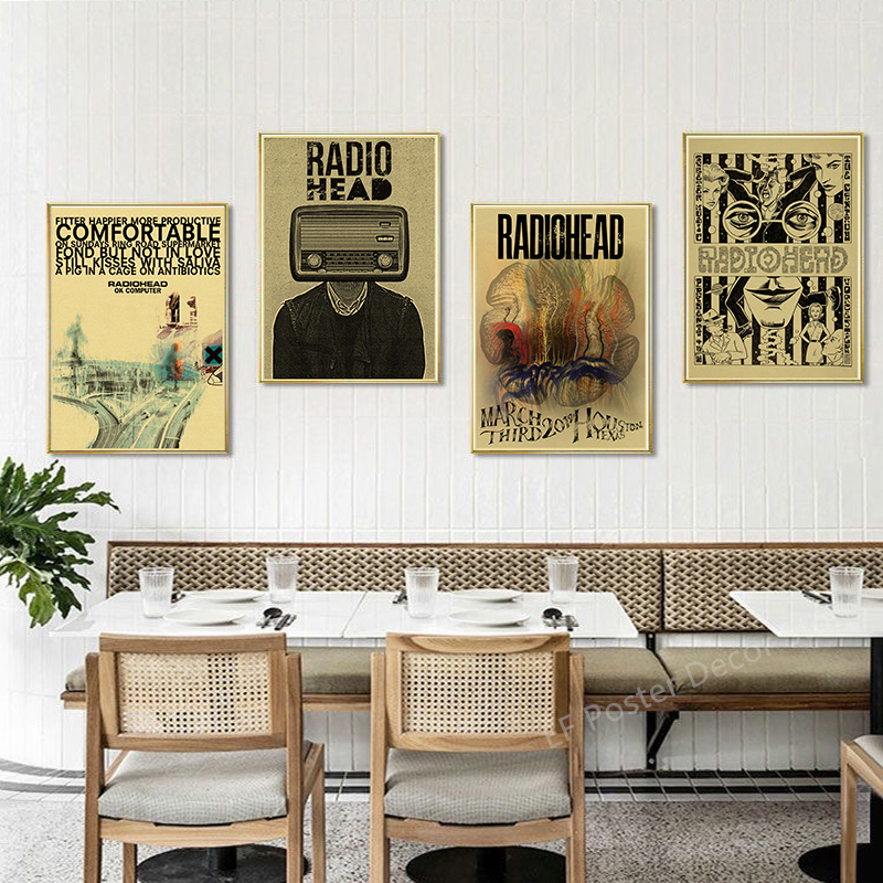 Rock Band Radiohead Music Art  – Vintage Fashion Wallpaper Bewertung und Preis